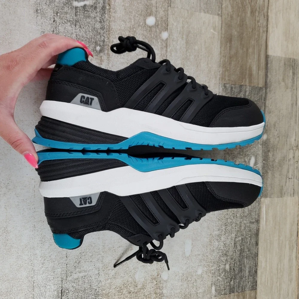 Caterpillar Streamline 2.0 Womens Work Shoes Sz 9.5 Black Teal Composite Toe